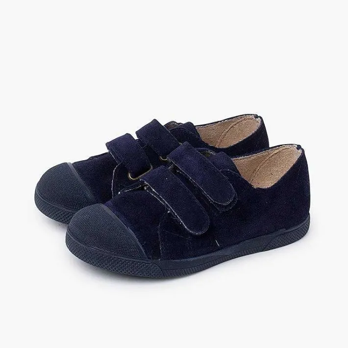 Zapatillas<Pisamonas Zapatillas Serraje Niños Puntera Goma