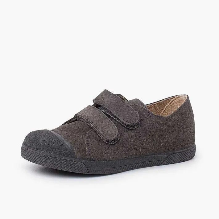 Zapatillas<Pisamonas Zapatillas Serraje Niños Puntera Goma