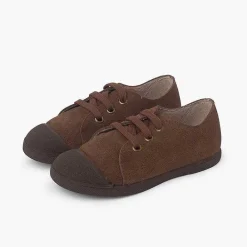 Zapatillas<Pisamonas Zapatillas Serraje Puntera De Goma Y Cordones