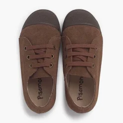 Zapatillas<Pisamonas Zapatillas Serraje Puntera De Goma Y Cordones