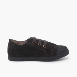 Zapatillas<Pisamonas Zapatillas Serraje Puntera De Goma Y Cordones