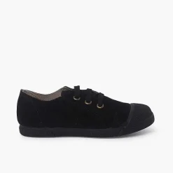 Zapatillas<Pisamonas Zapatillas Serraje Puntera De Goma Y Cordones