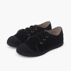 Zapatillas<Pisamonas Zapatillas Serraje Puntera De Goma Y Cordones