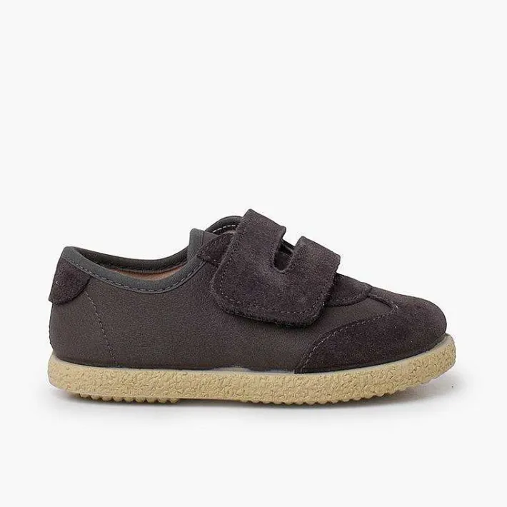 Zapatillas<Pisamonas Zapatillas Serraje Y Piel Gante