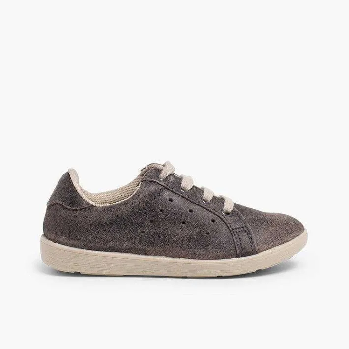 Zapatillas<Pisamonas Zapatillas Sneakers Para Niños Serraje Color Gris