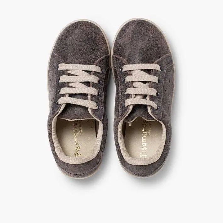 Zapatillas<Pisamonas Zapatillas Sneakers Para Niños Serraje Color Gris