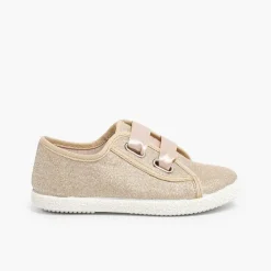 Zapatillas<Pisamonas Zapatillas Tejido Metalizado Lazo Raso
