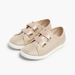 Zapatillas<Pisamonas Zapatillas Tejido Metalizado Lazo Raso