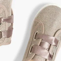 Zapatillas<Pisamonas Zapatillas Tejido Metalizado Lazo Raso