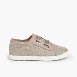 Zapatillas<Pisamonas Zapatillas Tejido Metalizado Lazo Raso
