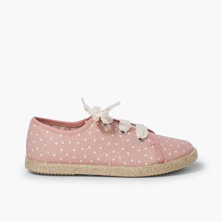Zapatillas<Pisamonas Zapatillas Tela Puntitos Niña