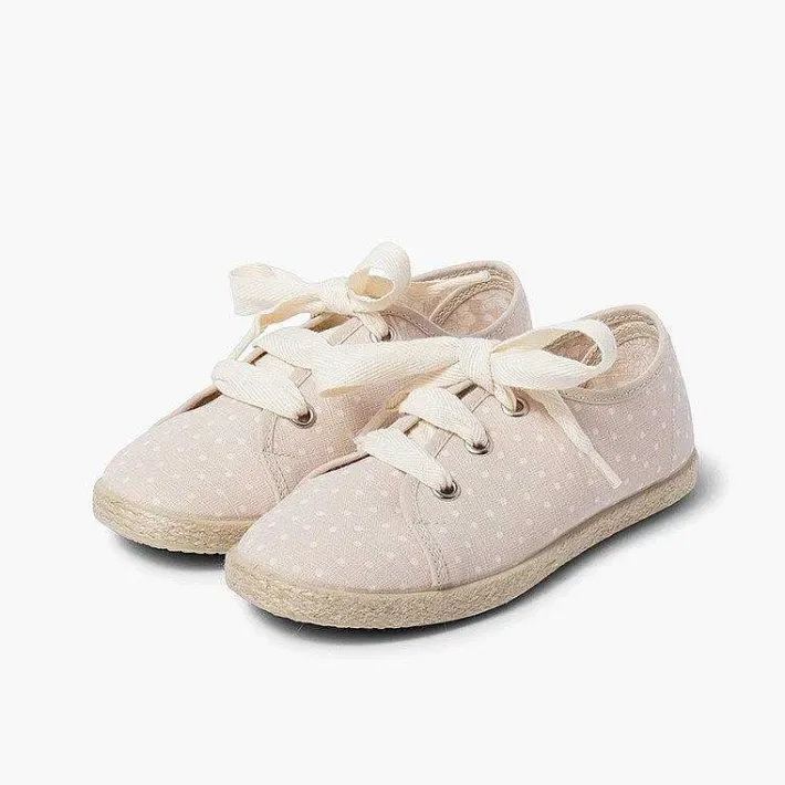 Zapatillas<Pisamonas Zapatillas Tela Puntitos Niña