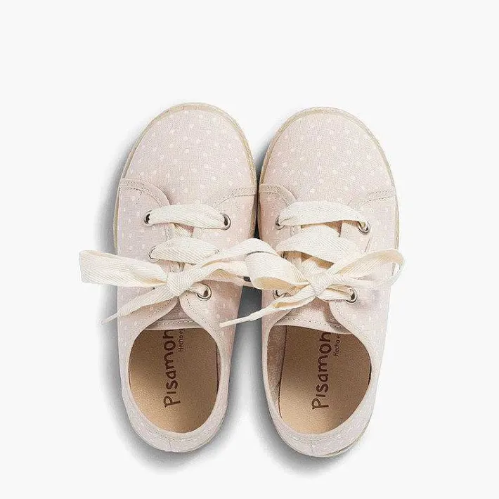 Zapatillas<Pisamonas Zapatillas Tela Puntitos Niña