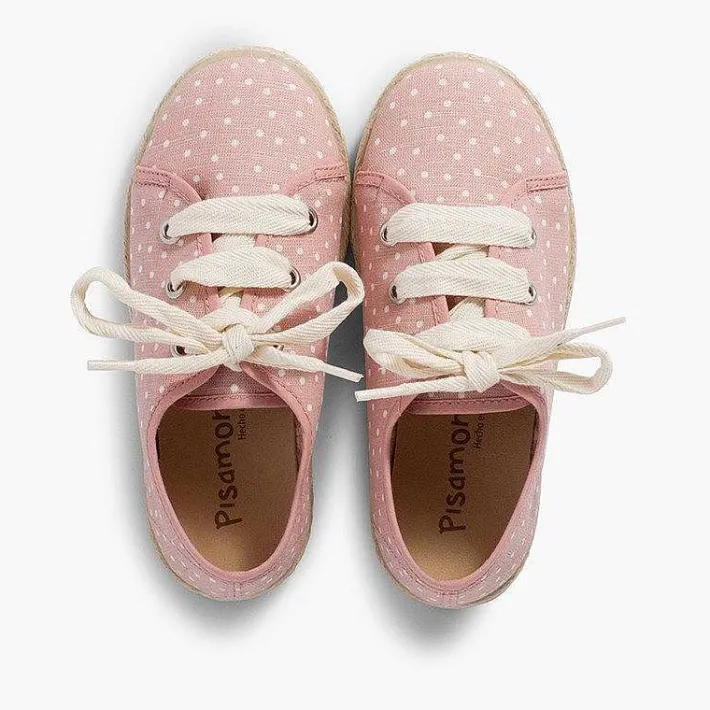 Zapatillas<Pisamonas Zapatillas Tela Puntitos Niña