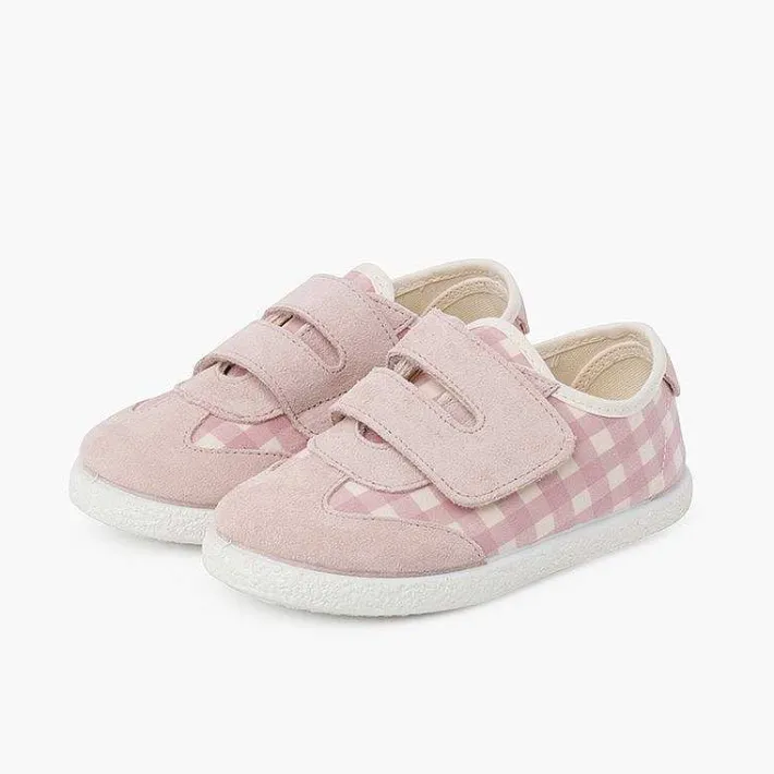 Zapatillas<Pisamonas Zapatillas Vichy Y Serraje Tira Adherente Doble
