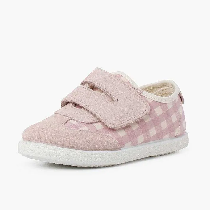 Zapatillas<Pisamonas Zapatillas Vichy Y Serraje Tira Adherente Doble