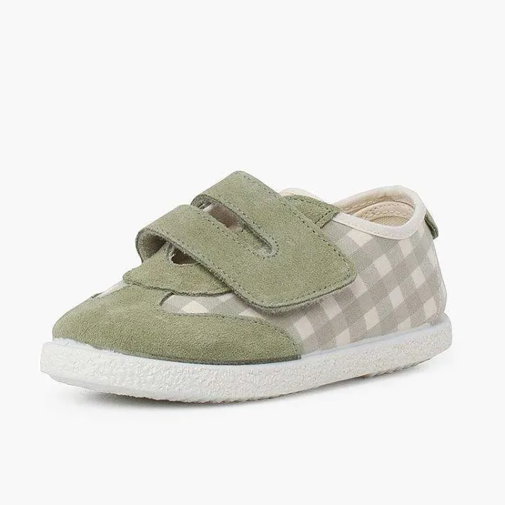 Zapatillas<Pisamonas Zapatillas Vichy Y Serraje Tira Adherente Doble