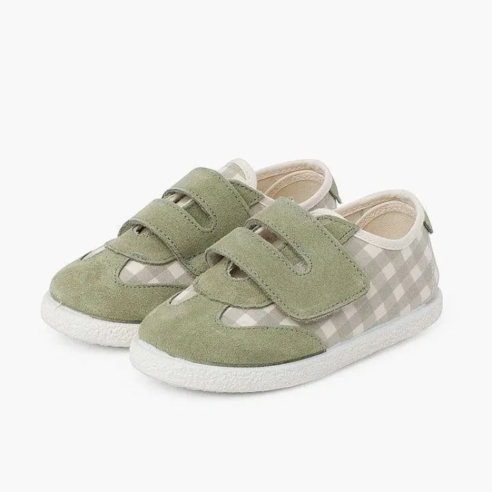 Zapatillas<Pisamonas Zapatillas Vichy Y Serraje Tira Adherente Doble