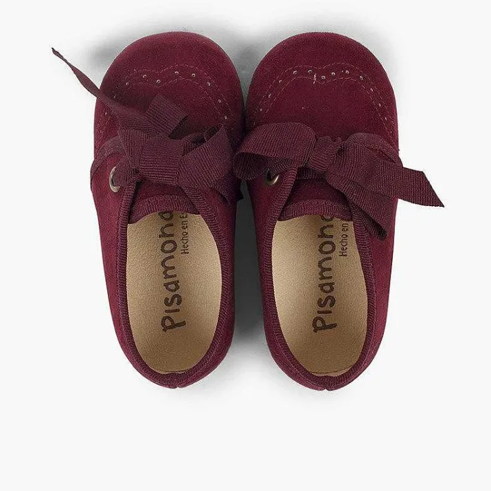 Blucher<Pisamonas Zapatito Niños Tipo Blucher Con Lazo Y Picados