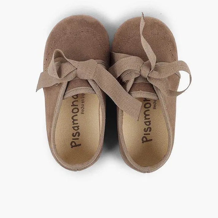 Blucher<Pisamonas Zapatito Niños Tipo Blucher Con Lazo Y Picados