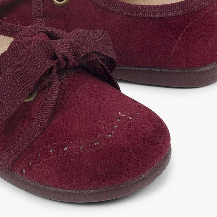Blucher<Pisamonas Zapatito Niños Tipo Blucher Con Lazo Y Picados