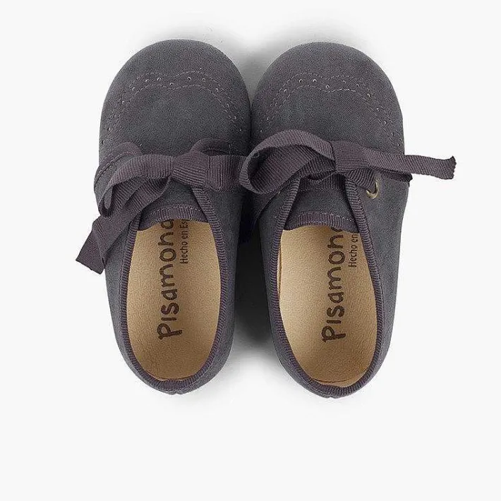 Blucher<Pisamonas Zapatito Niños Tipo Blucher Con Lazo Y Picados