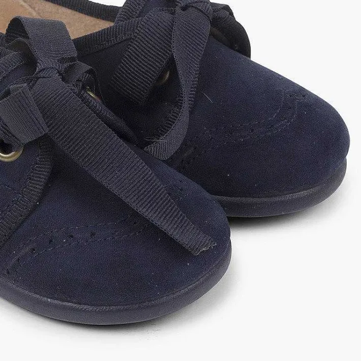 Blucher<Pisamonas Zapatito Niños Tipo Blucher Con Lazo Y Picados