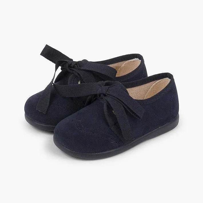 Blucher<Pisamonas Zapatito Niños Tipo Blucher Con Lazo Y Picados