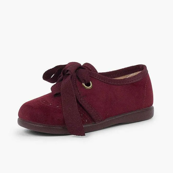 Blucher<Pisamonas Zapatito Niños Tipo Blucher Con Lazo Y Picados