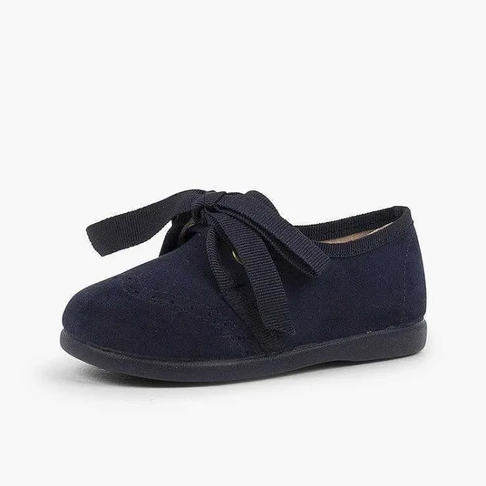 Blucher<Pisamonas Zapatito Niños Tipo Blucher Con Lazo Y Picados