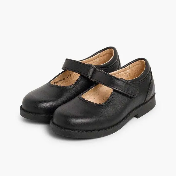 Zapatos Colegiales<Pisamonas Zapato Colegial Merceditas Niña Tira Adherente