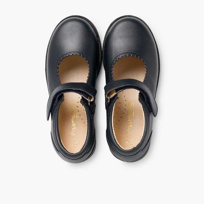 Zapatos Colegiales<Pisamonas Zapato Colegial Merceditas Niña Tira Adherente