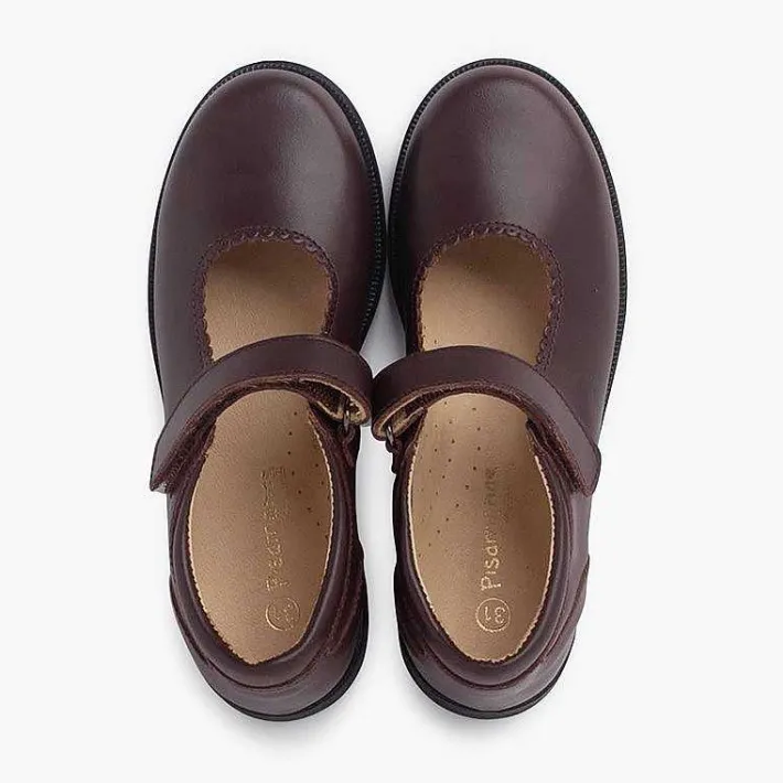 Zapatos Colegiales<Pisamonas Zapato Colegial Merceditas Niña Tira Adherente