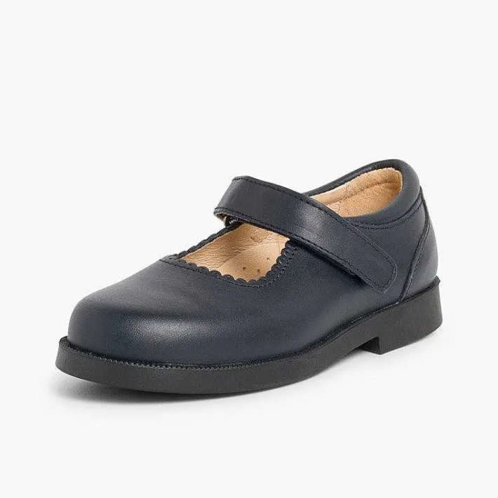Zapatos Colegiales<Pisamonas Zapato Colegial Merceditas Niña Tira Adherente