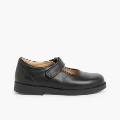 Zapatos Colegiales<Pisamonas Zapato Colegial Merceditas Niña Tira Adherente