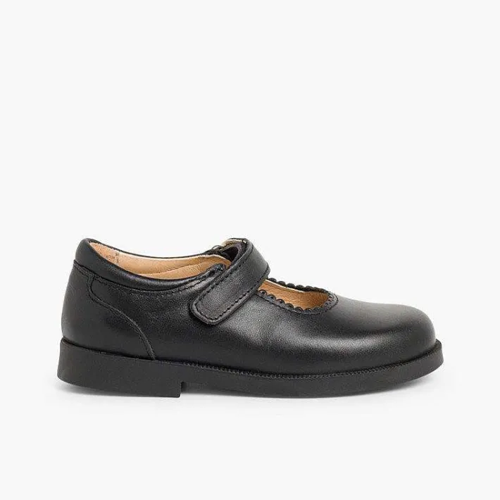 Zapatos Colegiales<Pisamonas Zapato Colegial Merceditas Niña Tira Adherente