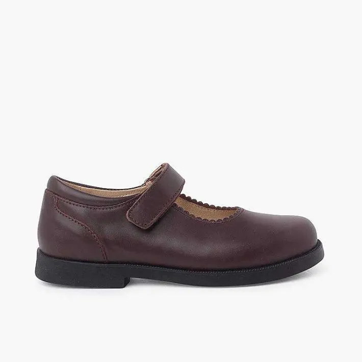 Zapatos Colegiales<Pisamonas Zapato Colegial Merceditas Niña Tira Adherente