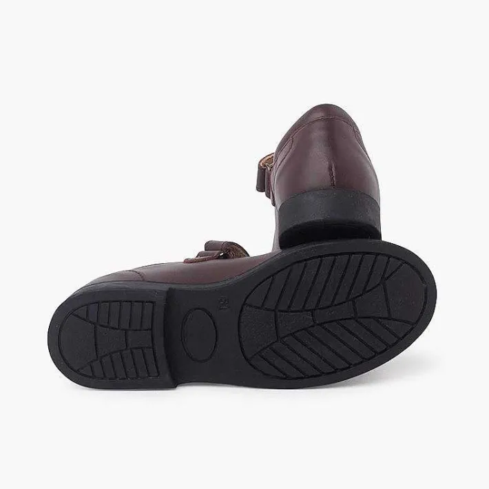 Zapatos Colegiales<Pisamonas Zapato Colegial Merceditas Niña Tira Adherente