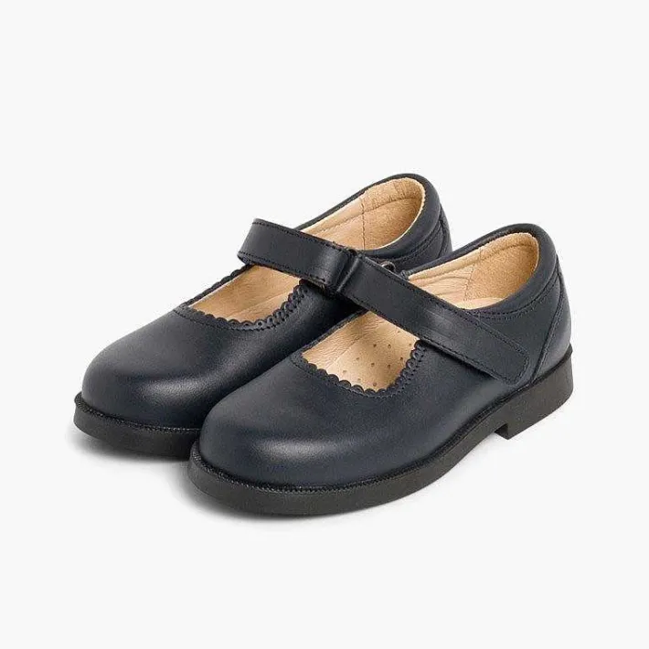 Zapatos Colegiales<Pisamonas Zapato Colegial Merceditas Niña Tira Adherente