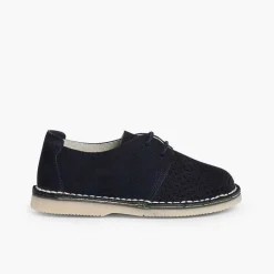Zapatos Comunión<Pisamonas Zapato Serraje Blucher Con Picado