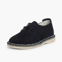 Zapatos Comunión<Pisamonas Zapato Serraje Blucher Con Picado