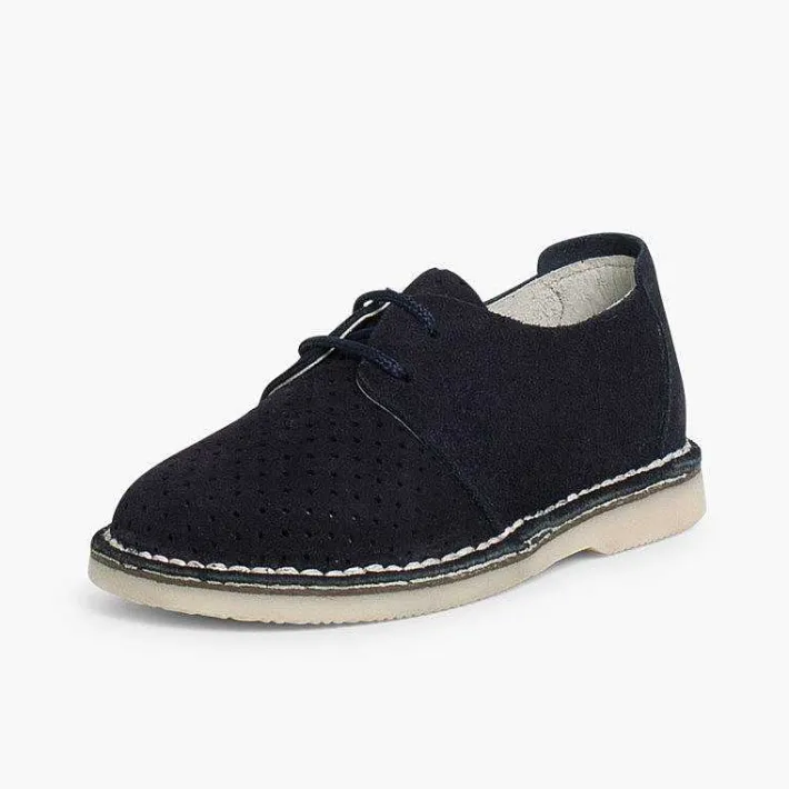 Zapatos Comunión<Pisamonas Zapato Serraje Blucher Con Picado