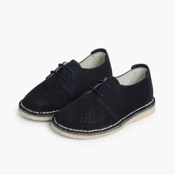 Zapatos Comunión<Pisamonas Zapato Serraje Blucher Con Picado