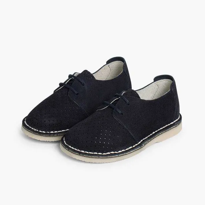 Zapatos Comunión<Pisamonas Zapato Serraje Blucher Con Picado