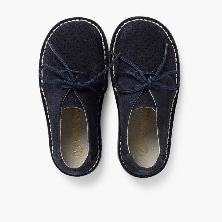 Zapatos Comunión<Pisamonas Zapato Serraje Blucher Con Picado