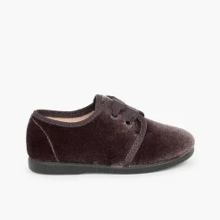 Blucher<Pisamonas Zapato Terciopelo Cordon Faya