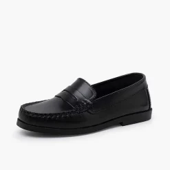 Zapatos Colegiales<Pisamonas Zapatos Castellanos Mocasines De Piel Para Niño