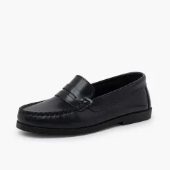 Zapatos Colegiales<Pisamonas Zapatos Castellanos Mocasines De Piel Para Niño
