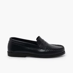 Zapatos Colegiales<Pisamonas Zapatos Castellanos Mocasines De Piel Para Niño