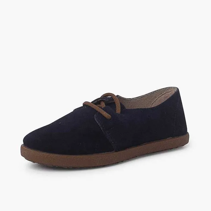 Blucher<Pisamonas Zapatos Cordones Serraje Suela Caramelo